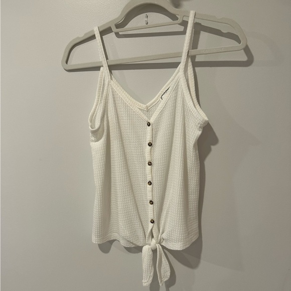 Hippie Rose Sleeveless Front Tie Tank Top - Picture 1 of 6